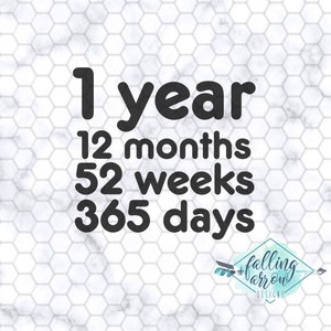 Eerste verjaardag SVG PNG, schattige baby 1 jaar oud 12 maanden meisje of jongen decal instant digitale download, silhouet snijden bestand, Cricut gesneden bestand