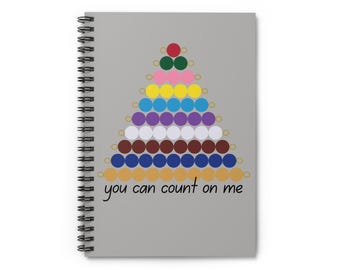 Montessori Teacher Spiral Notebook You can count on me inspiration Quote Gift for Teacher Ruled Line note book Funny Counting Beads