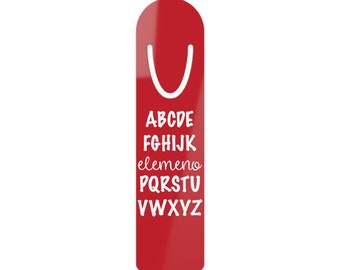 ABC Bookmark, Funny Teacher Metal Bookmark, Elemeno Alphabet Page Marker