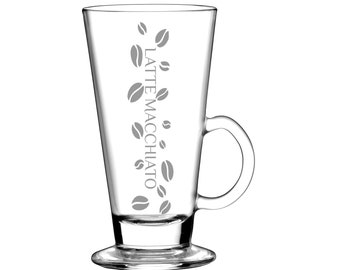 Personalisiertes Latte Macchiato Glas - Doppelwandige Kaffeegläser Mit Blumen Als Geschenk