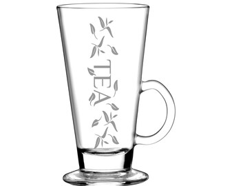 TEEGLAS - 265ml glass for tea with laser engraving - Tea mug - Tea cup