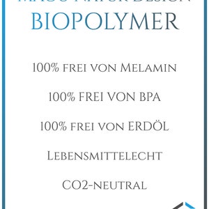 Personalisierte Bio-Polymer Schale 16cm Müslischüssel / Nachhaltig 100% Erdölfrei nachhaltig mit Namensgravur Gravur personalisiert Bild 3