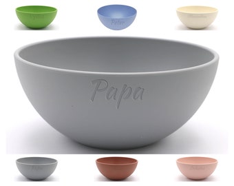 Personalized bio-polymer bowl 16 cm cereal bowl / Sustainable (100% petroleum-free!) sustainably personalized with name engraving
