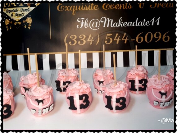 Victoria S Secret Designer Pink Inspired 3d Themed Candy Apples Birthday Apple Favors Vs Victoria S Secret Theme