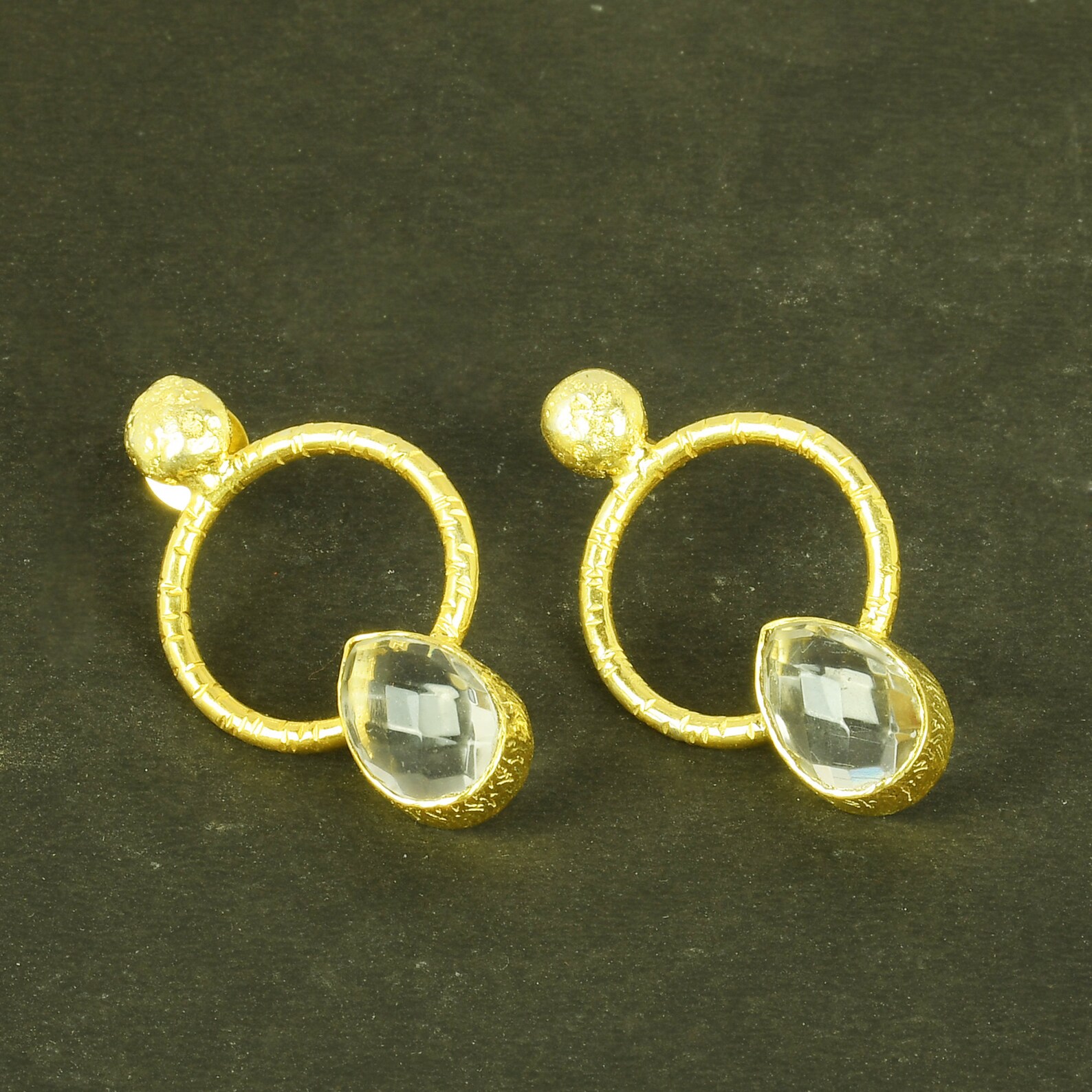 healing rock earrings