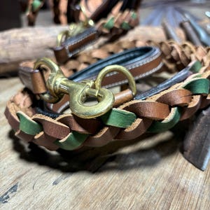 Handmade Braided Leather Dog Leash: Heavy Duty, Mixed Color, 6ft