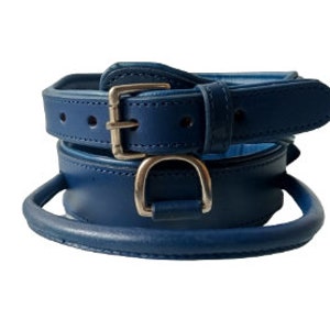 Tooled Leather Dog Collar: Floral Western Style, Large (17-22&quot;)