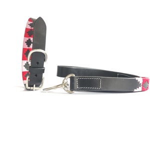 Shwaan Leather Pet Dog leash Rainbow Polo, Black & and red Premium, Leather Dog Leash Bulk Sale 5 Leash in one pack Easter Gift