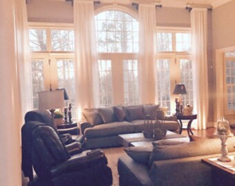High Ceiling Drapes Etsy