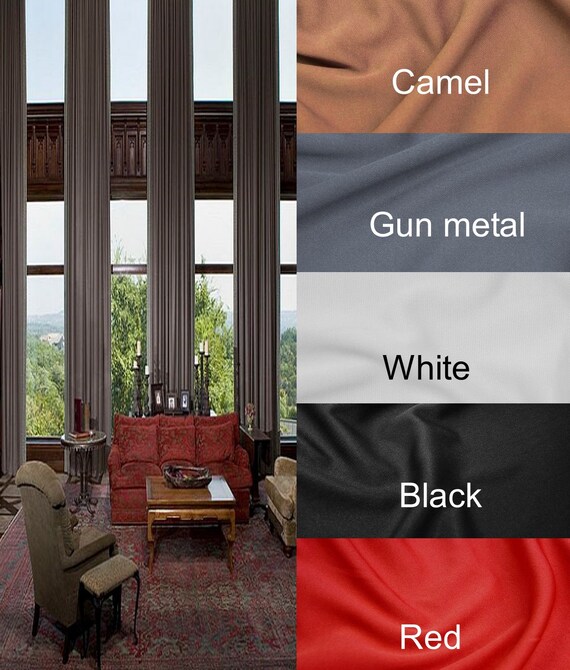 1 Set 2 Story Drapes Wrinkle Free Extra Long Curtains Any Etsy