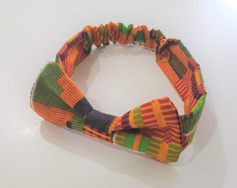 Orange Kente Children's Headband | Newborn Headband | Toddler Headband