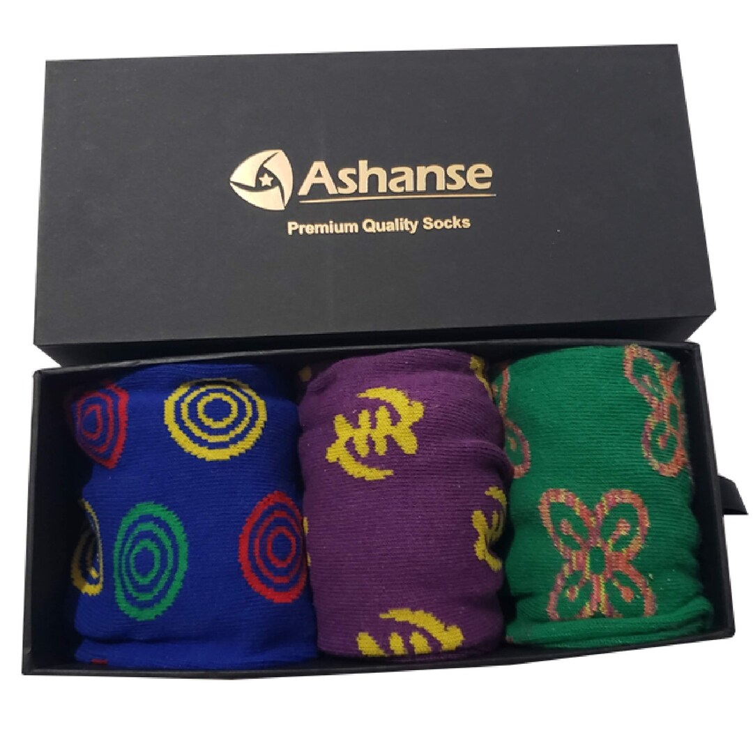 Dress Socks | Men's Socks | Gifts | Colorful Socks | Adinkra Symbols - Etsy