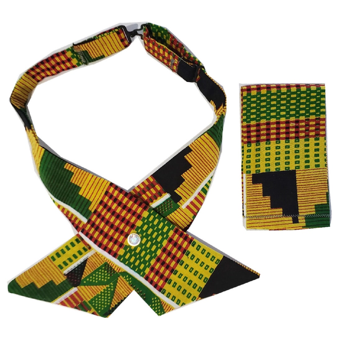 kente bow tie and hanky sets
