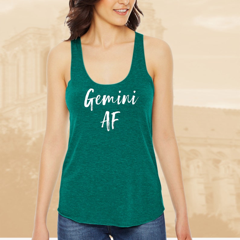 Gemini AF Shirt Women's Racerback Tank Astrology Zodiac - Etsy