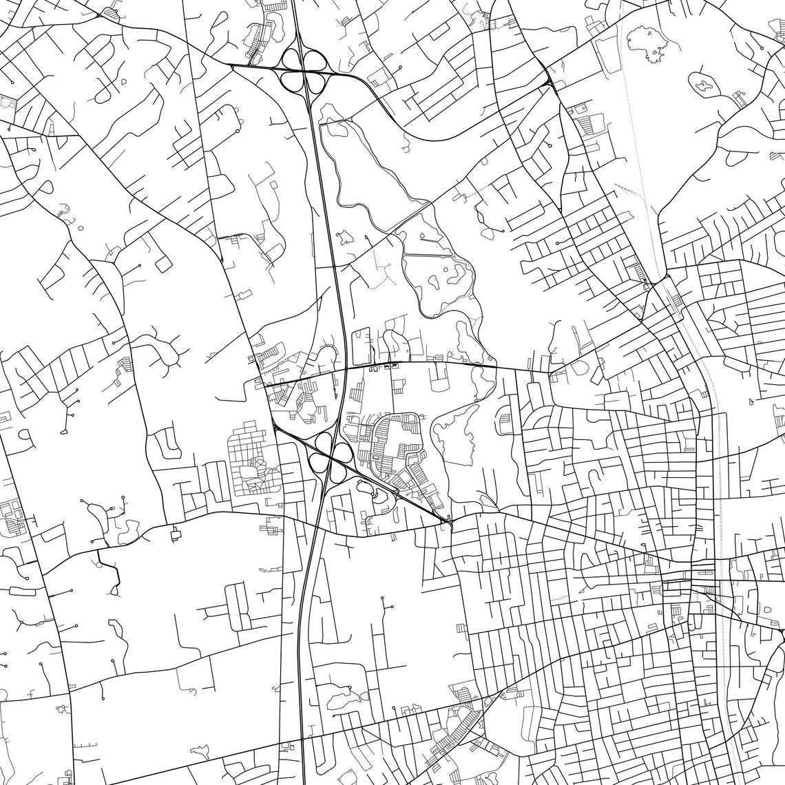 Brockton Map Print Brockton Map Poster Wall Art Ma United Etsy