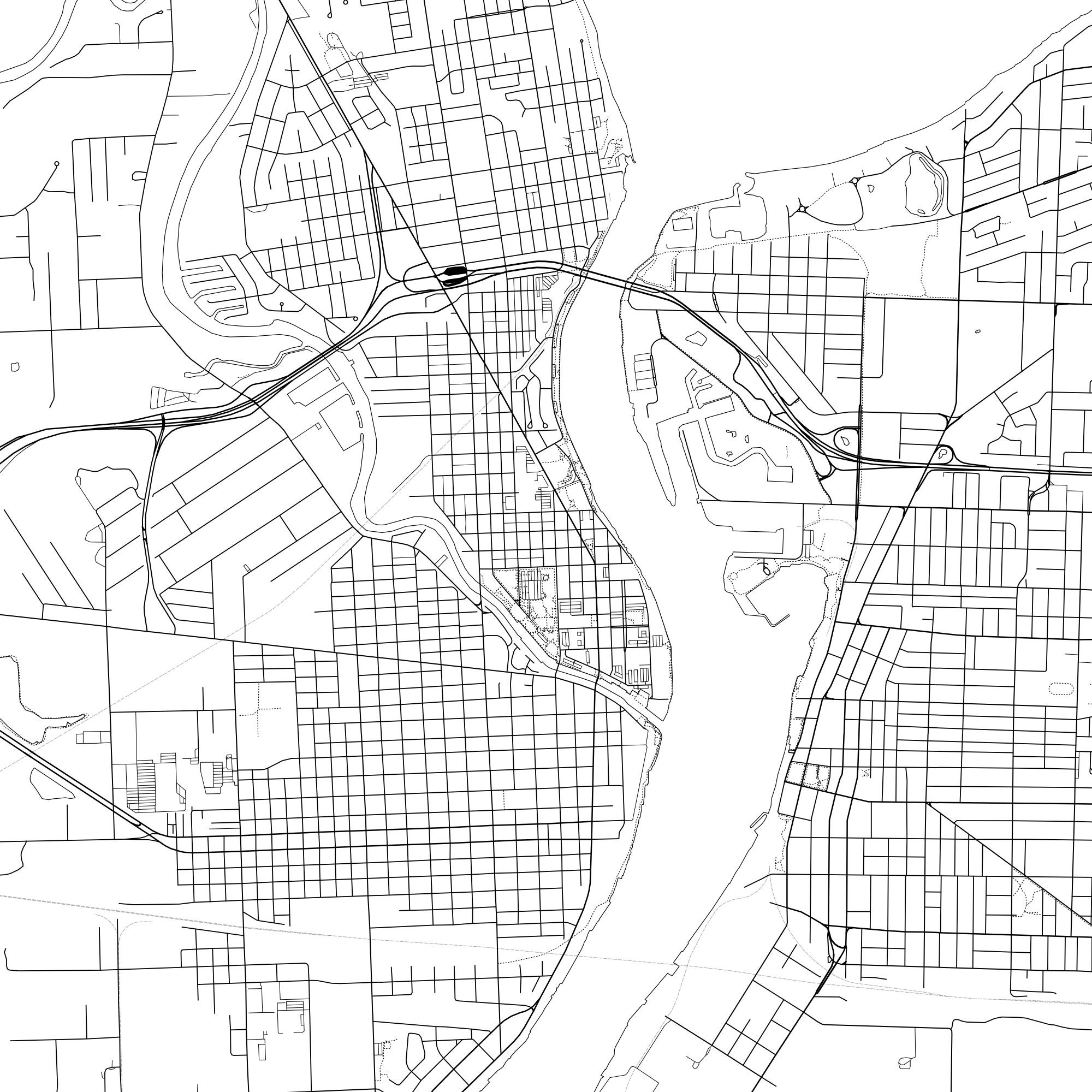 Sarnia Map Print Sarnia Map Poster Wall Art Sarnia Canada Etsy Canada