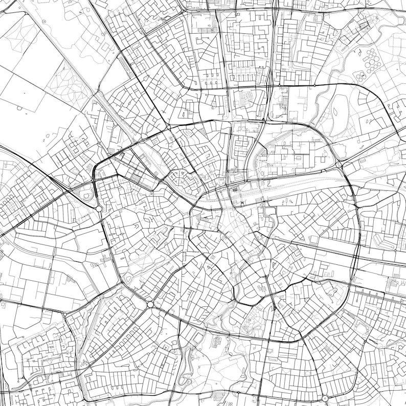 Eindhoven Map Print Eindhoven Map Poster Wall Art Eindhoven Etsy