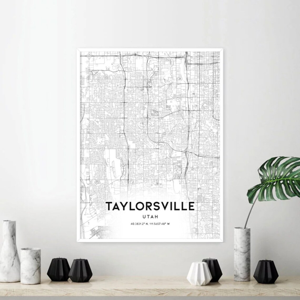 Taylorsville Map Print Taylorsville Map Poster Wall Art Ut | Etsy
