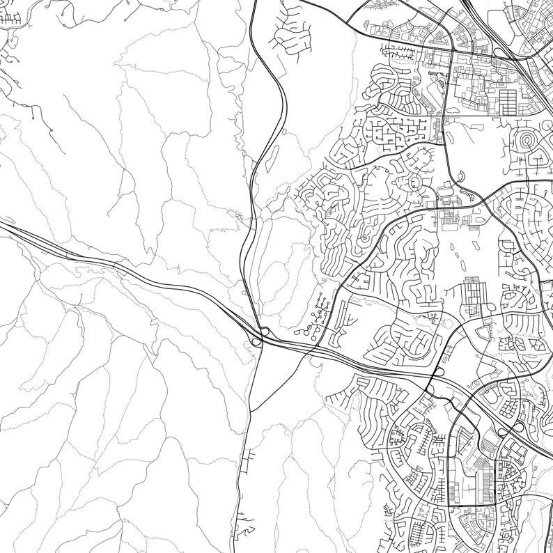 Aliso Viejo Map Print Aliso Viejo Map Poster Wall Art Ca Etsy