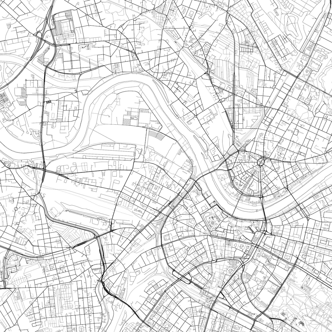 Dresden Map Print Dresden Map Poster Wall Art Dresden | Etsy