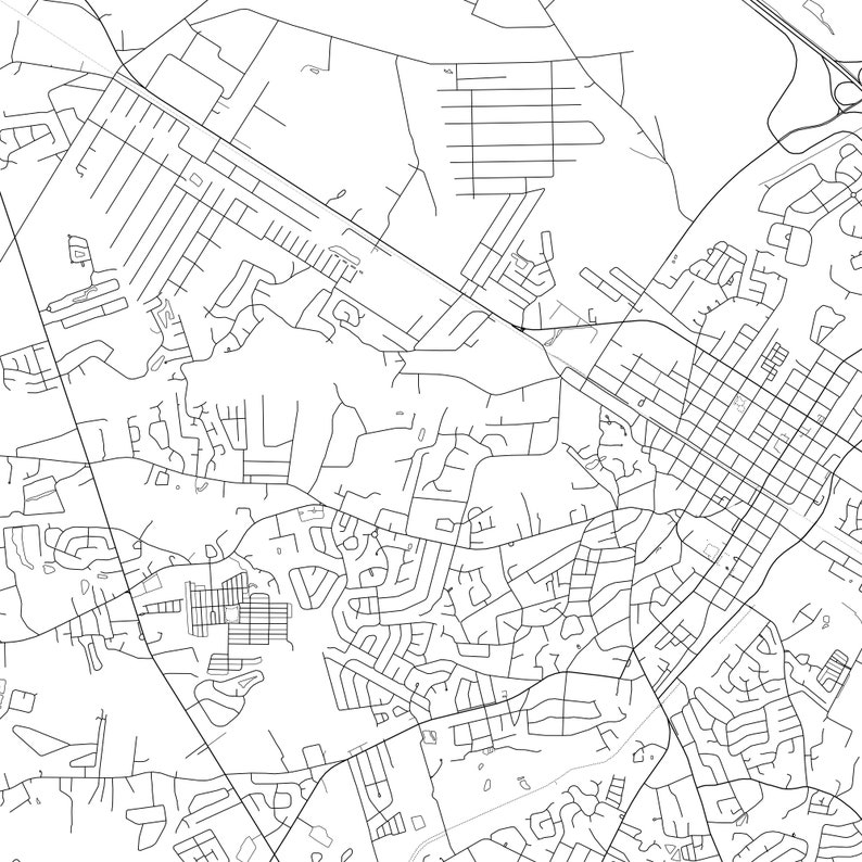 Summerville Map Print Summerville Map Poster Wall Art Sc Etsy