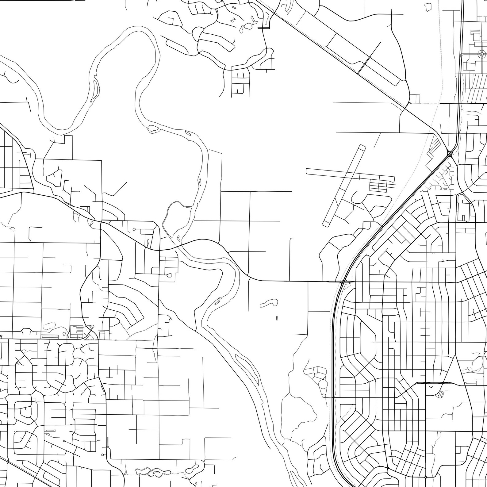 Richland Map Print Richland Map Poster Wall Art Wa United Etsy