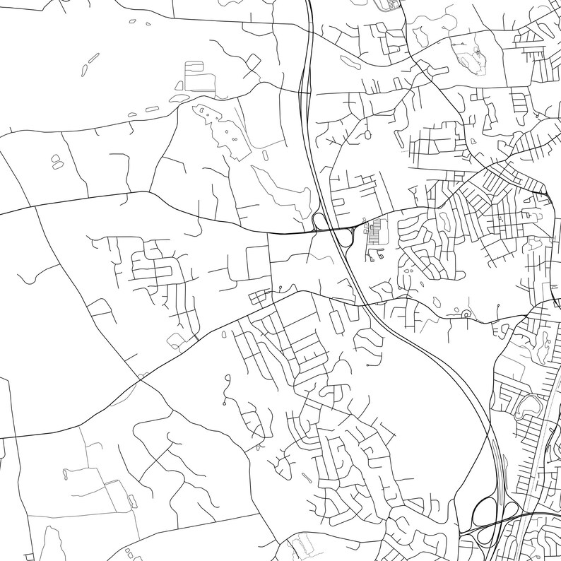 Cranston Map Print Cranston Map Poster Wall Art Ri United Etsy