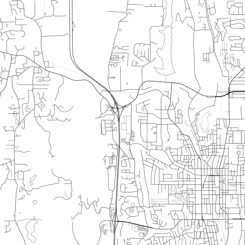 Dalton Map Print Dalton Map Poster Wall Art Ga United States Etsy