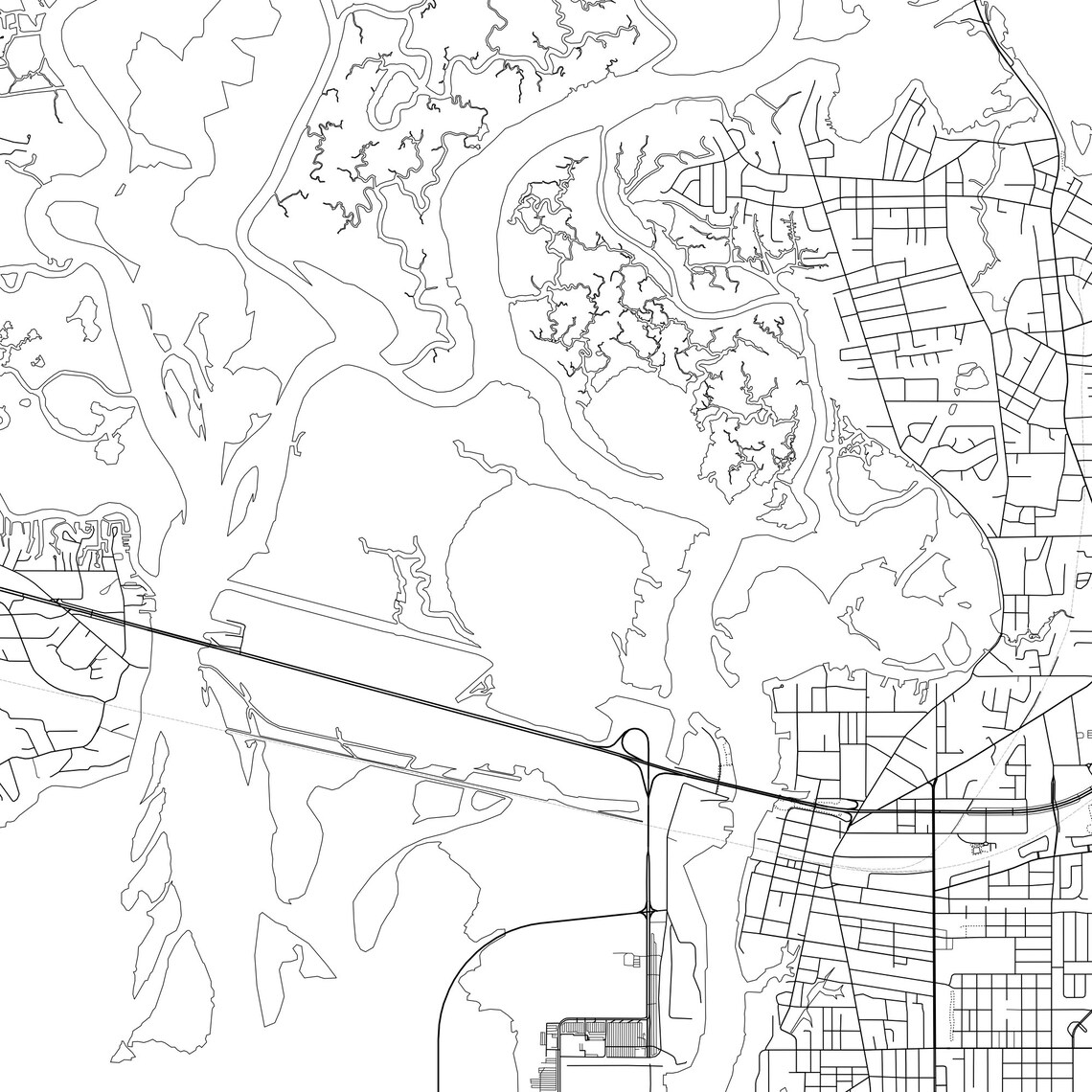 Pascagoula Map Print Pascagoula Map Poster Wall Art Ms Etsy