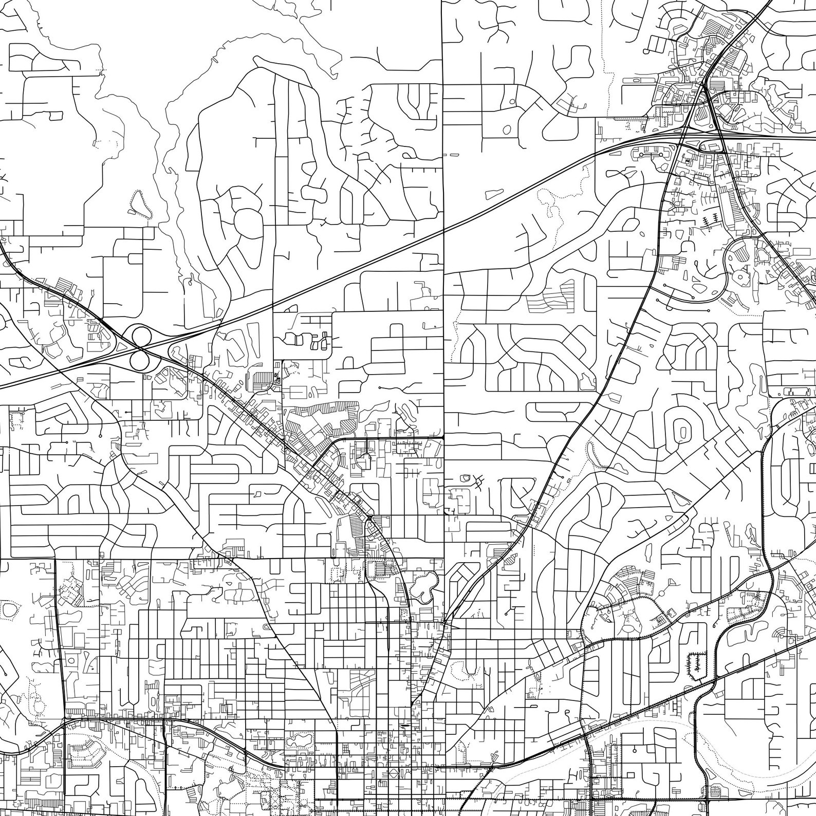Tallahassee Map Print Tallahassee Map Poster Wall Art Fl | Etsy