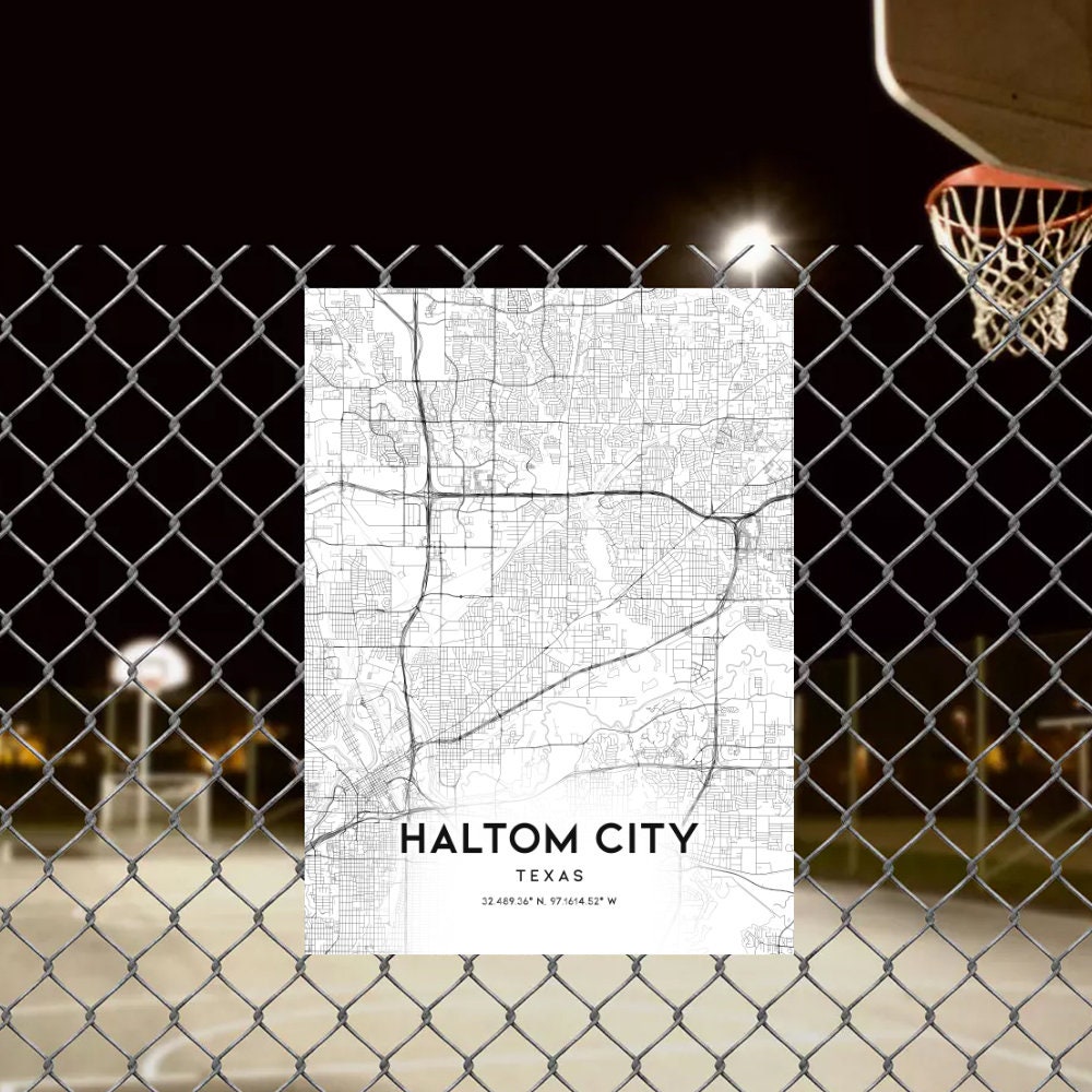 Haltom City Map Print Haltom City Map Poster Wall Art Tx Etsy