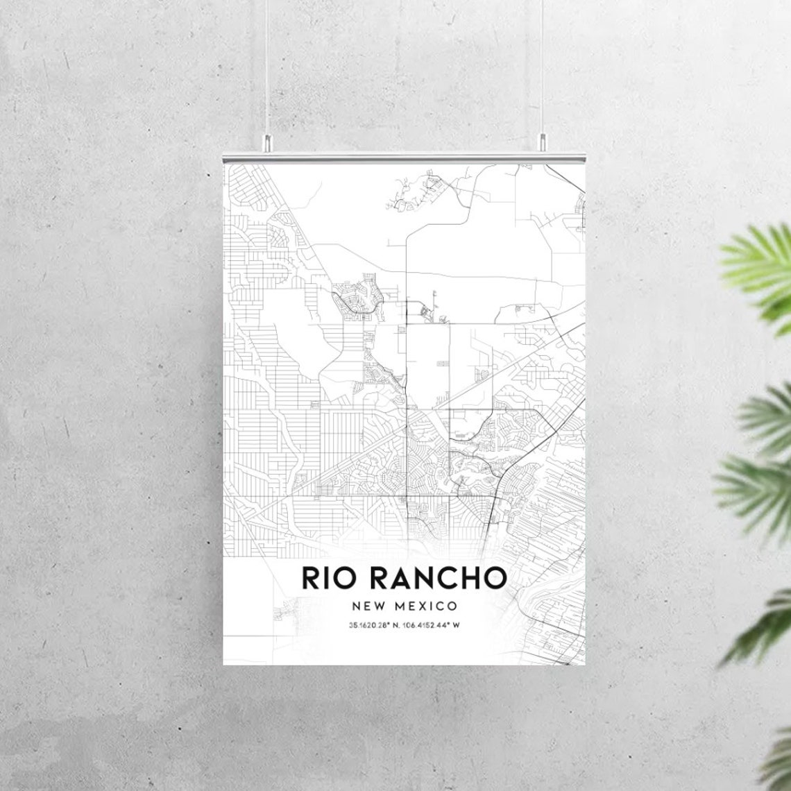 Rio Rancho Map Print Rio Rancho Map Poster Wall Art Nm Etsy