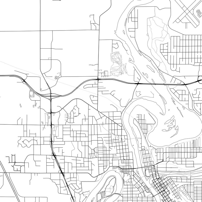 Eau Claire Map Print Eau Claire Map Poster Wall Art Wi Etsy