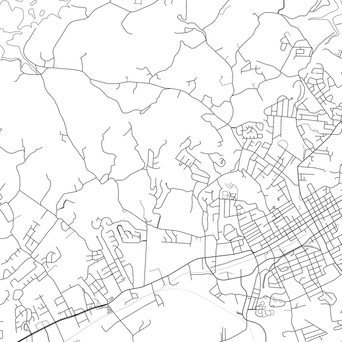 Morristown Map Print Morristown Map Poster Wall Art Tn Etsy