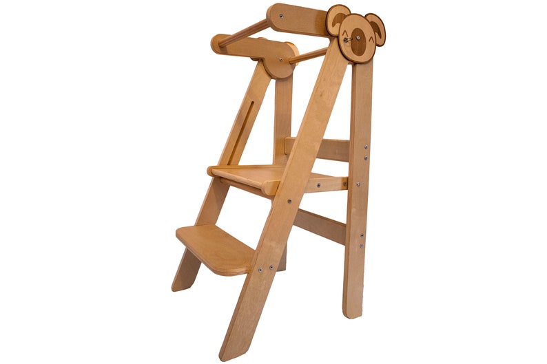 Küchenhelfer Turm Montessorie 2 in 1 Set Tisch und Lernturm in einem, Hocker mallilu® Bild 4