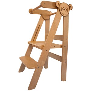 Küchenhelfer Turm Montessorie 2 in 1 Set Tisch und Lernturm in einem, Hocker mallilu® Bild 3