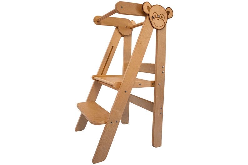 Küchenhelfer Turm Montessorie 2 in 1 Set Tisch und Lernturm in einem, Hocker mallilu® Bild 3