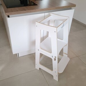 Küchenhelfer Turm Montessorie 2 in 1 Set Tisch und Lernturm in einem, Hocker mallilu® Bild 1