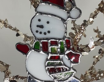 Stained Glass Snowman