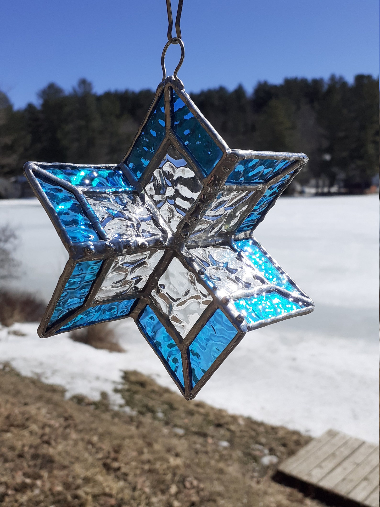 Beautiful Stained Glass 3D Swivel Suncatcher Etsy