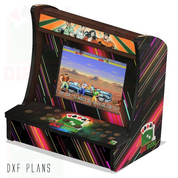 Arcade Bartop Machine Fliperama Cabinet, cnc router, dxf plans