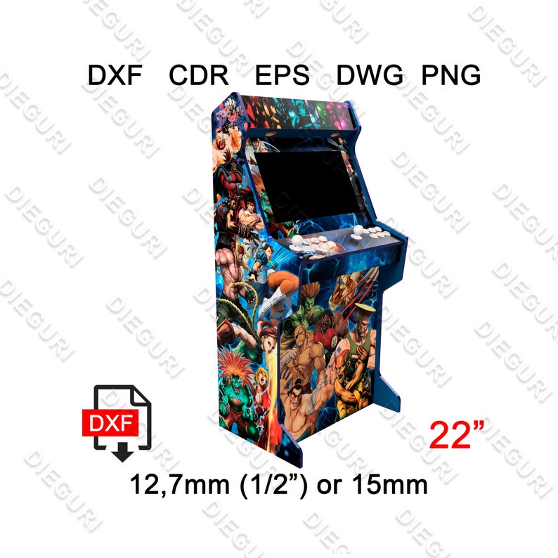 Arcade Bartop Machine Cabinet, Cnc Router, Dxf Plans - Etsy