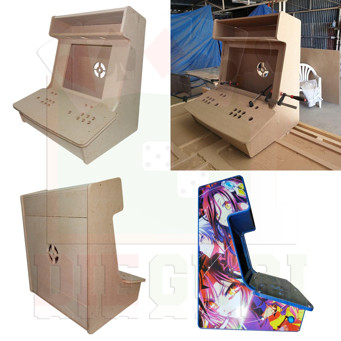 Arcade Bartop Machine Evo Cnc Router Dxf Plans Etsy