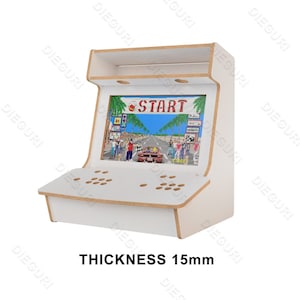 Gabinete Arcade Bartop Machine Evo, enrutador cnc, planos dxf | 15 mm, 16 mm