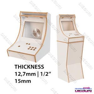 Arcade 1 Player, Bartop Machine Fliperama, Cnc Router, planes Dxf