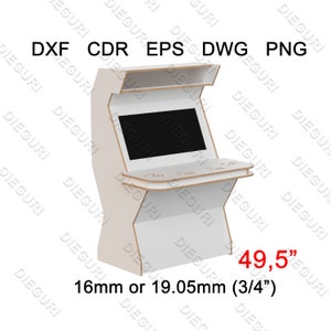 Arcade Fliperama &quot;Extreme X&quot; 4 Players - Cnc Router, DXF, Arcade Plans