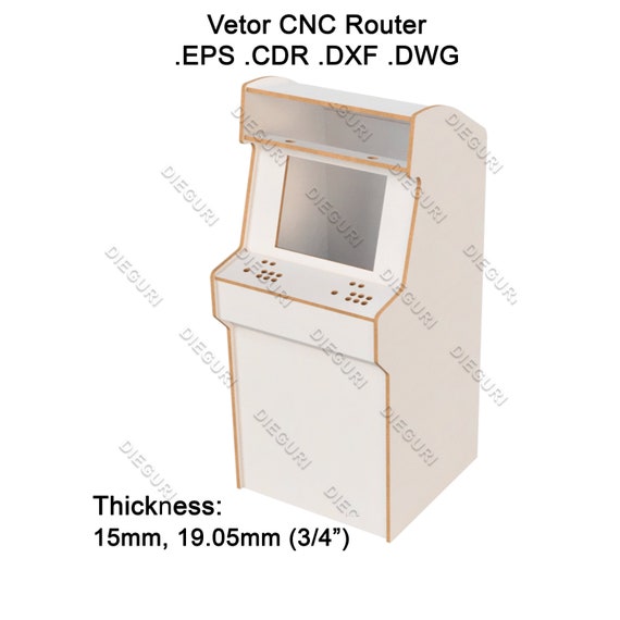 Arcade Bartop Machine Big Cabinet Table Cnc Router Dxf Etsy Ireland
