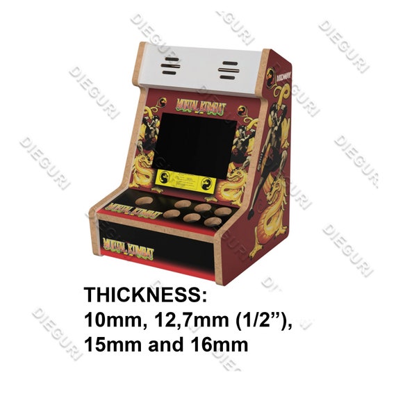 Mini Arcade Bartop Machine Cabinet Cnc Router Dxf Plans | Etsy