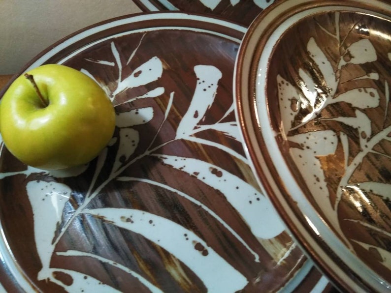 vintage Dining BOHO table /'70s home Decor bamboo pattern 4pc Plate Set bohemian Dinnerware vintage Ironstone plates mix /& match Plates
