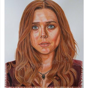 Scarlet Witch / Wanda Maximoff (Elizabeth Olsen) Zeichnung (Druck)